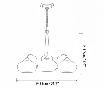 Lustre Persimone — Dimension drawings 1