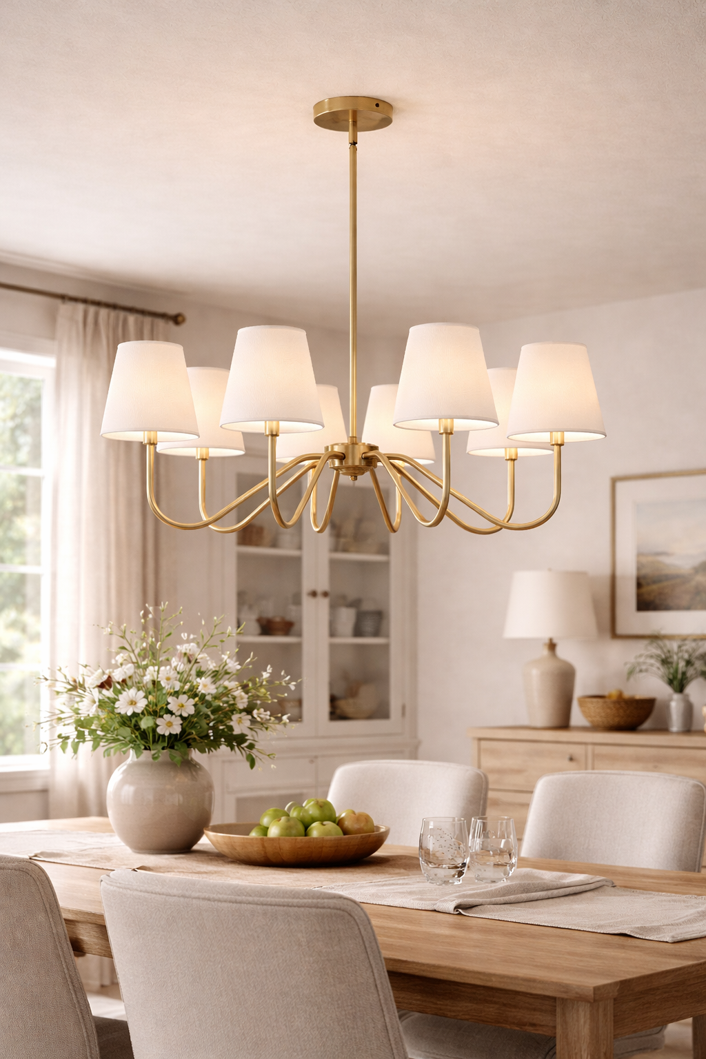 Opaluxe Brass Chandelier