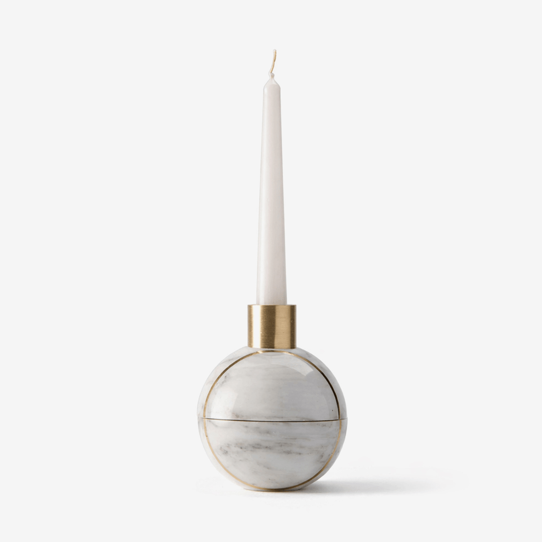 Axis Sphere Marble Candle Holder - Vakkerlight
