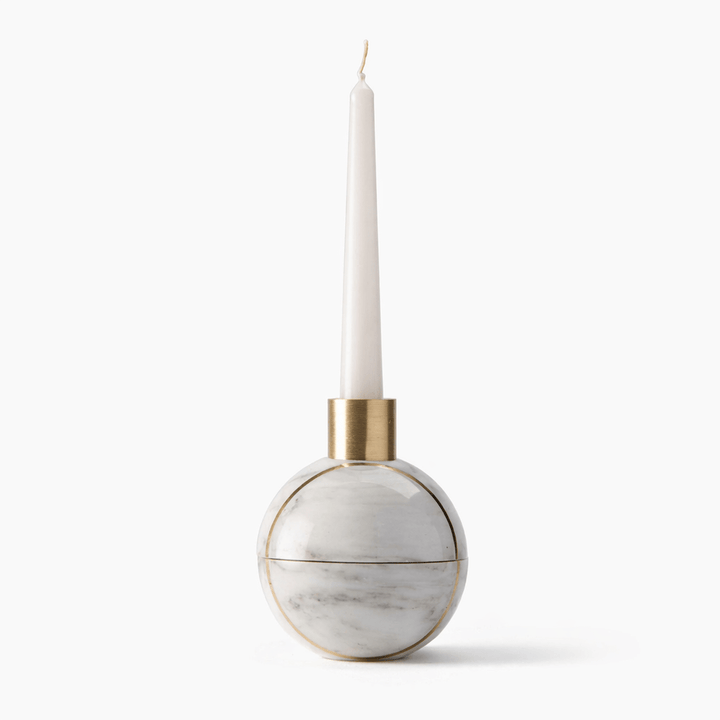 Axis Sphere Marble Candle Holder - Vakkerlight