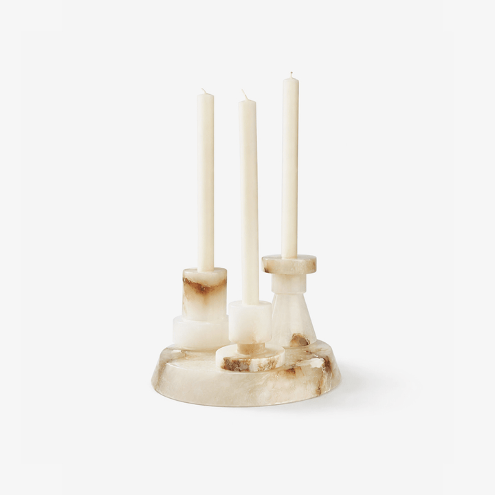 Lithia Tier Marble Candle Holder - Vakkerlight