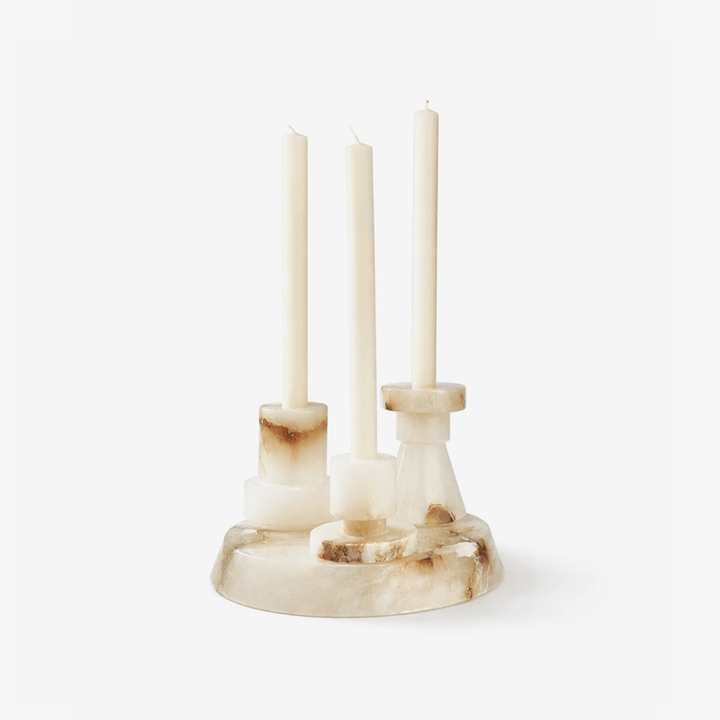 Lithia Tier Marble Candle Holder - Vakkerlight