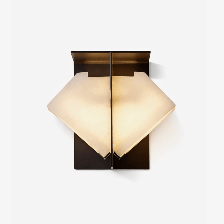 Folded Halo Alabaster Wall Sconce - Vakkerlight