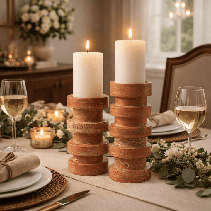 Terrace Stone Candle Holder - Vakkerlight