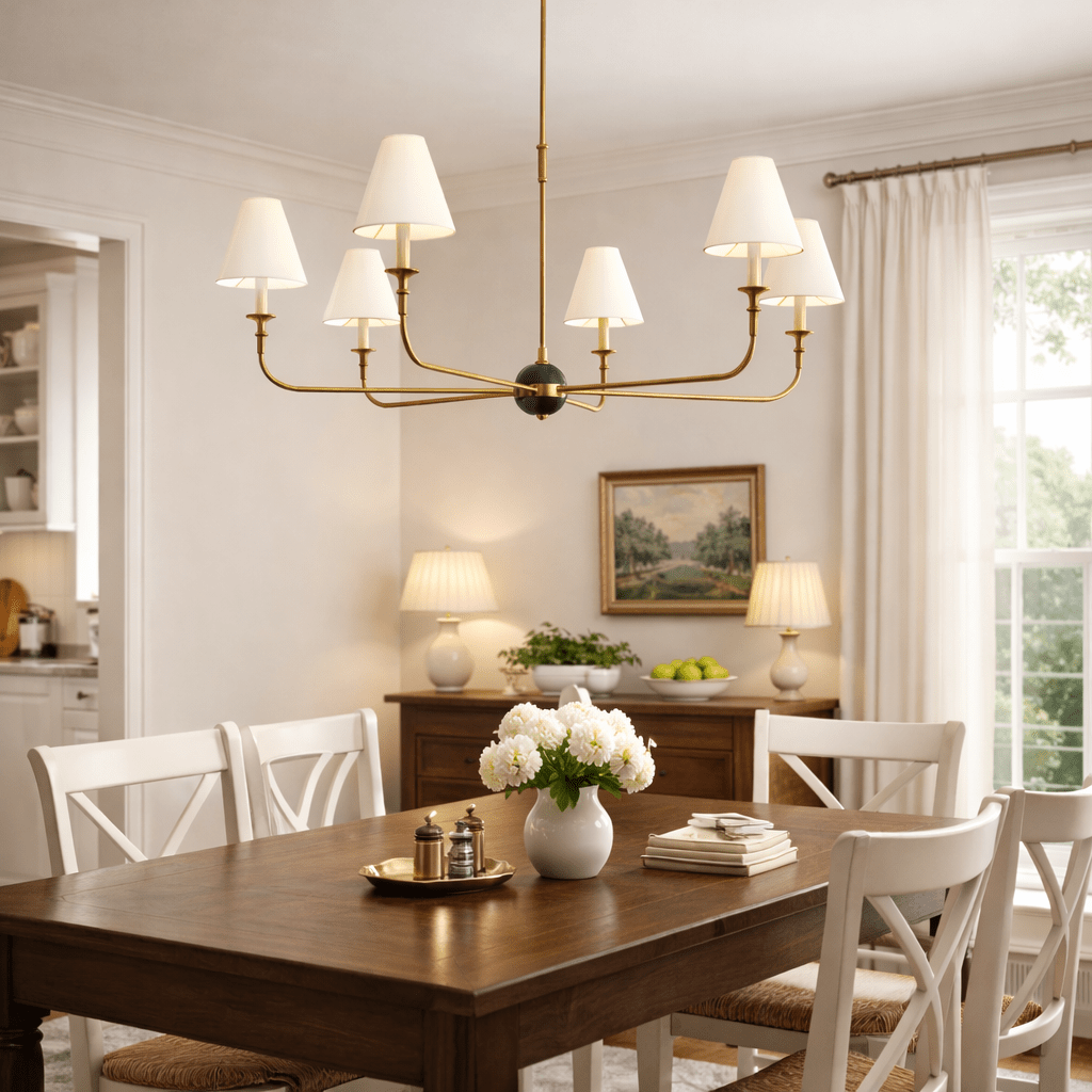 Aurelian Span Fabric Chandelier - Vakkerlight