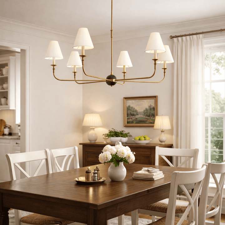 Aurelian Span Fabric Chandelier - Vakkerlight