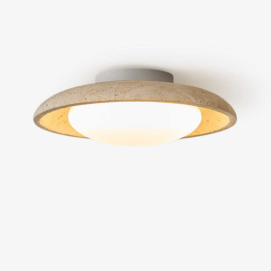 Lunara Yellow Travertine Ceiling Light - Vakkerlight