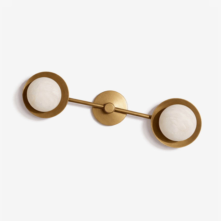 Dual Halo Alabaster Wall Light - Vakkerlight