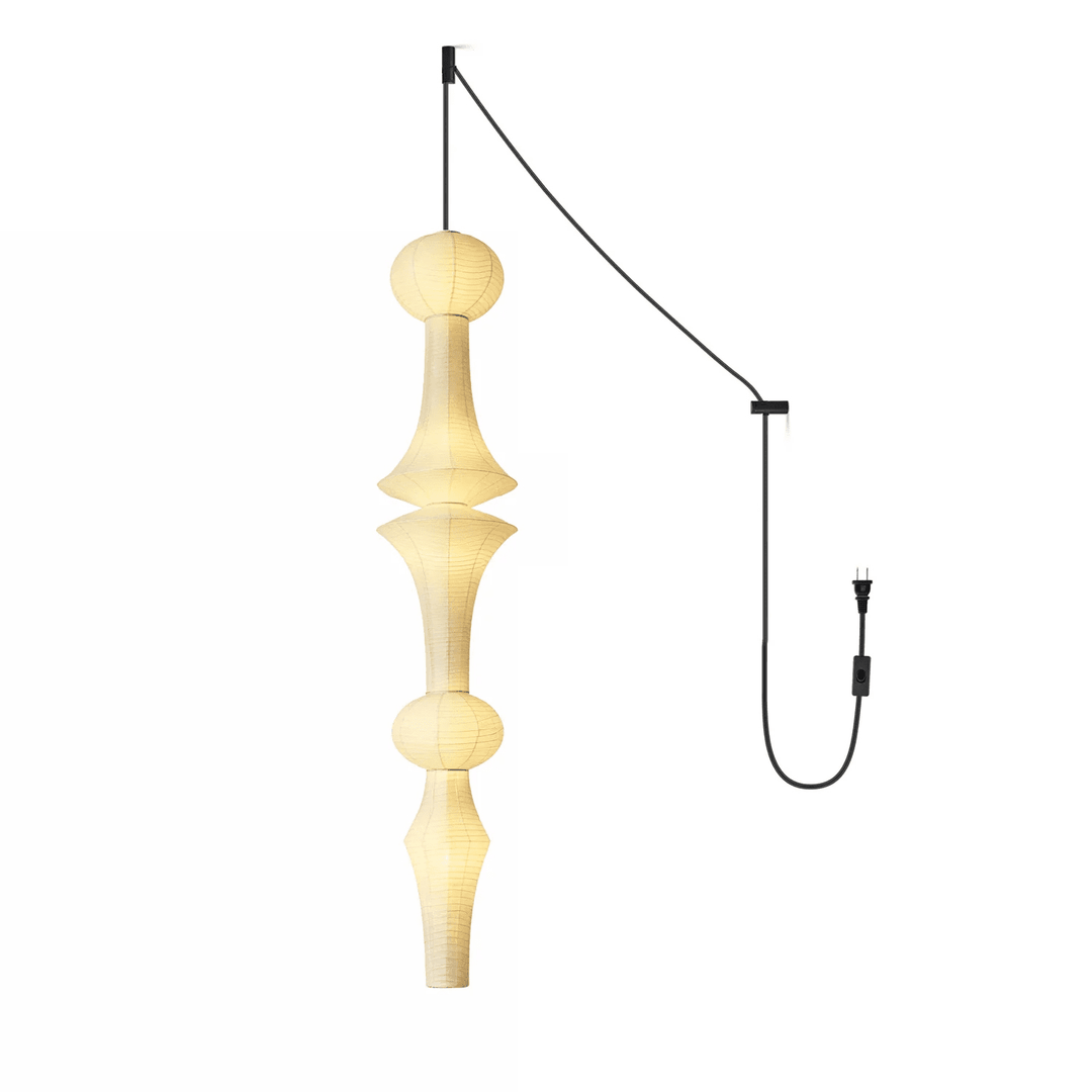 Washi Paper E Pendant Swag Light - Vakkerlight