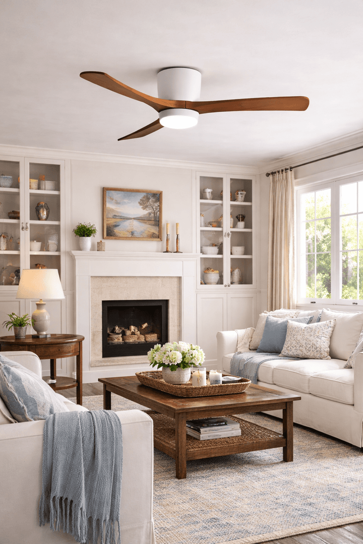 Nordic Wooden 42"/48"/52" Ceiling Fan Light - Vakkerlight