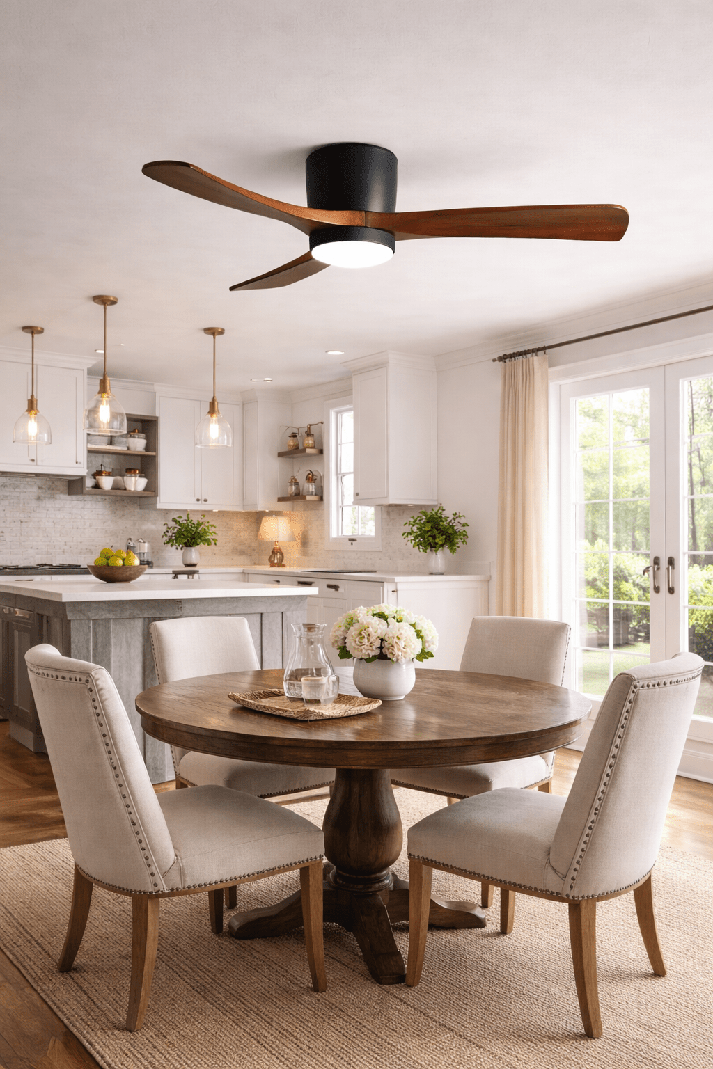 Nordic Wooden 42"/48"/52" Ceiling Fan Light - Vakkerlight