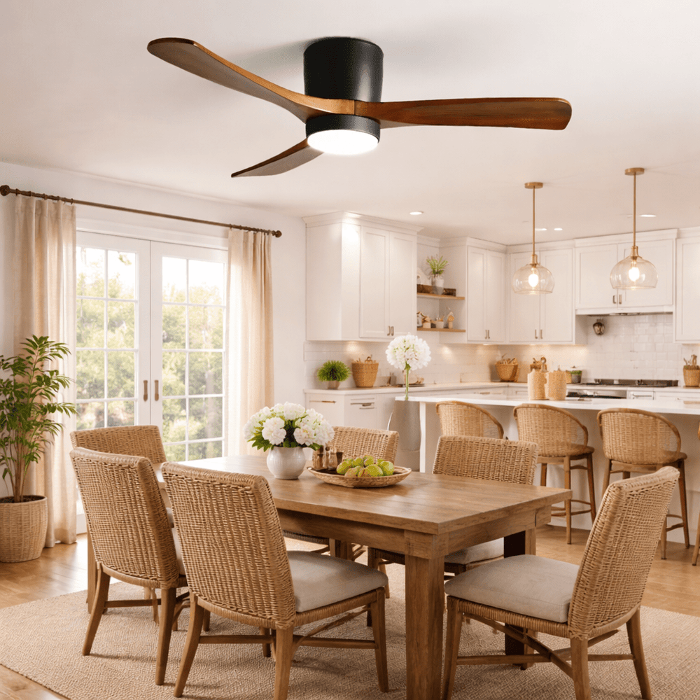 Nordic Wooden 42"/48"/52" Ceiling Fan Light - Vakkerlight