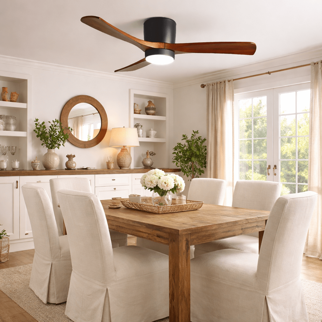Nordic Wooden 42"/48"/52" Ceiling Fan Light - Vakkerlight