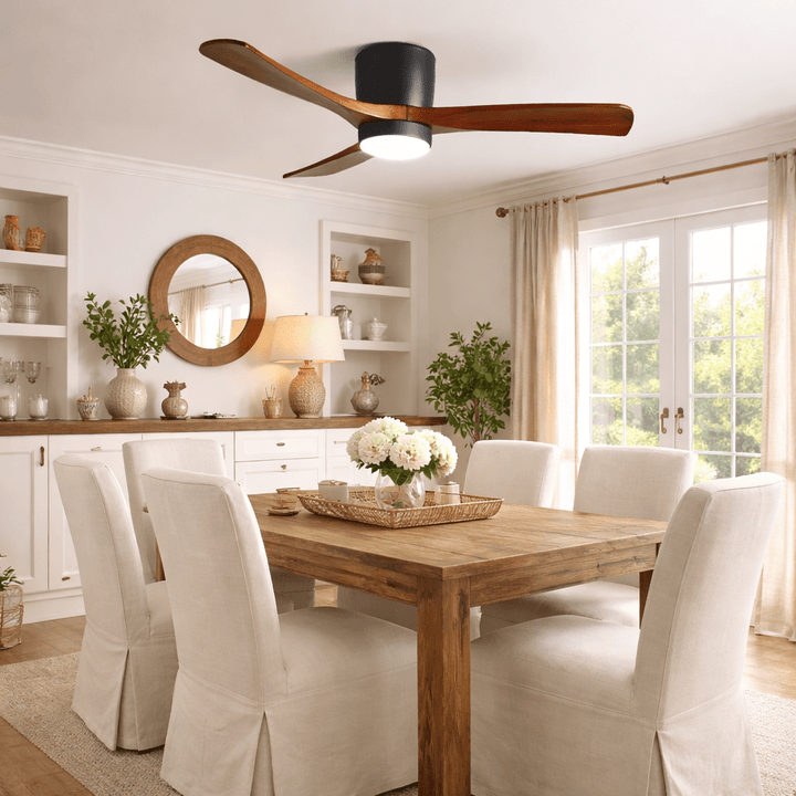 Nordic Wooden 42"/48"/52" Ceiling Fan Light - Vakkerlight