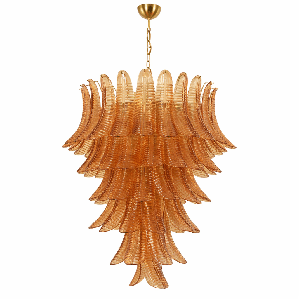 Amber Leaf Cascade Chandelier - Vakkerlight