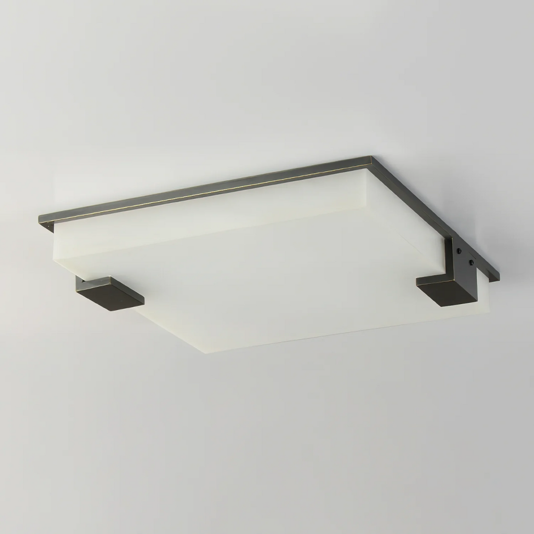 Square Alabaster Ceiling Lamp - Vakkerlight
