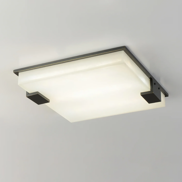 Square Alabaster Ceiling Lamp - Vakkerlight