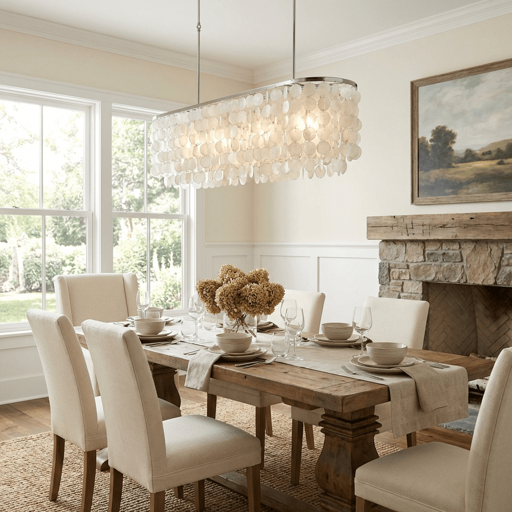 Liora Shell Linear Chandelier - Vakkerlight