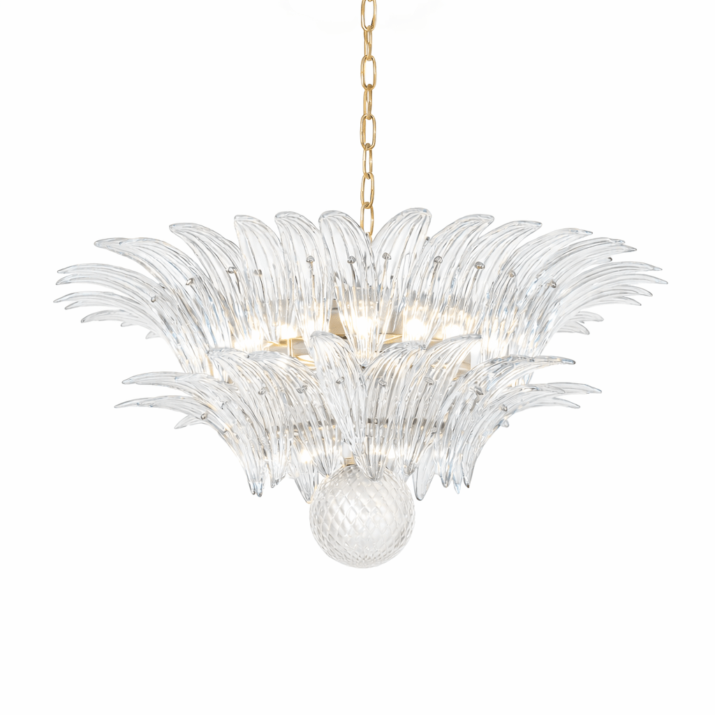 Murano Palmette Transparent Chandelier - Vakkerlight
