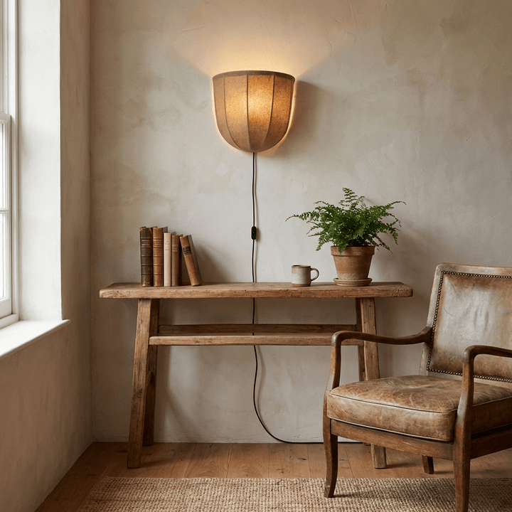 Sienna Linen Plug - in Wall Sconce - Vakkerlight