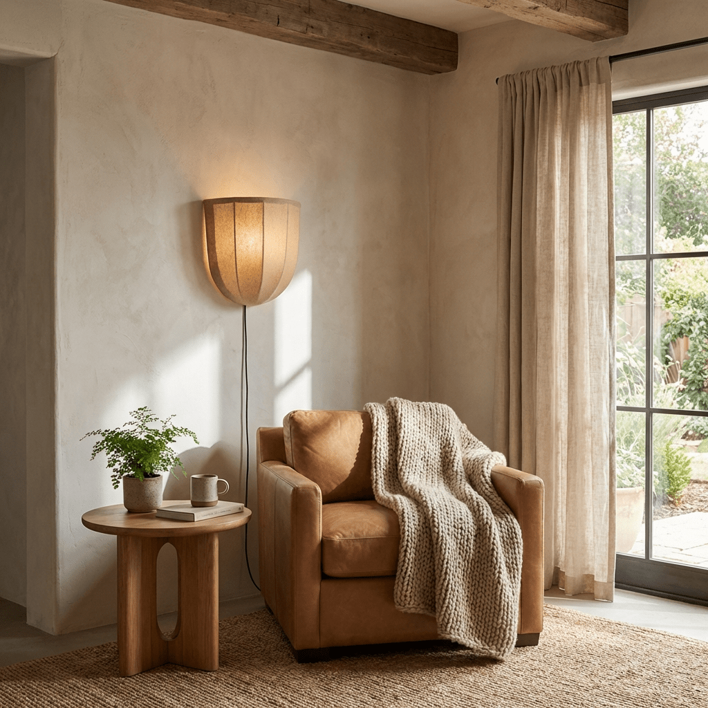 Sienna Linen Plug - in Wall Sconce - Vakkerlight