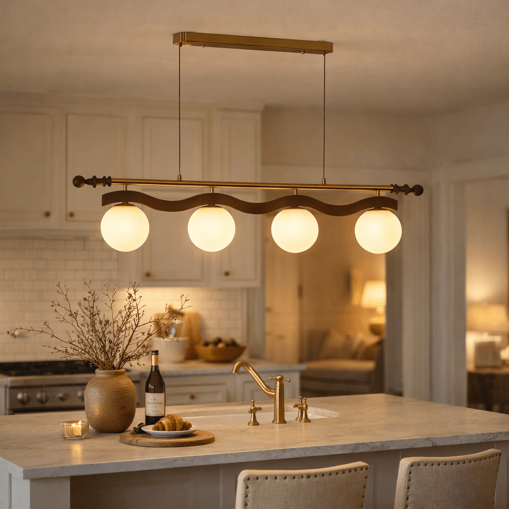 Sinuara Ribbon Globe Linear Chandelier - Vakkerlight