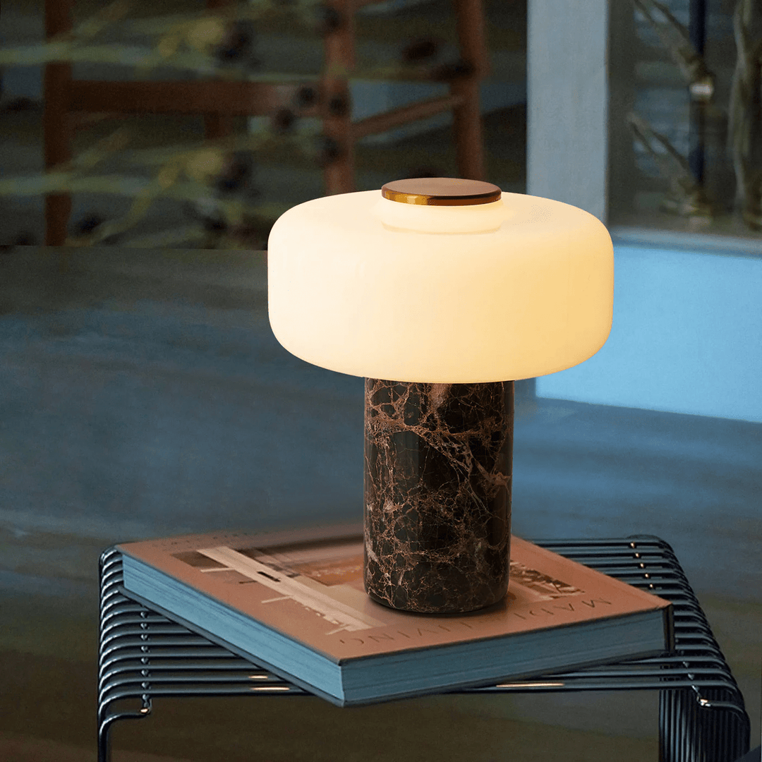 Maris Rechargeable Marble Table Lamp - Vakkerlight