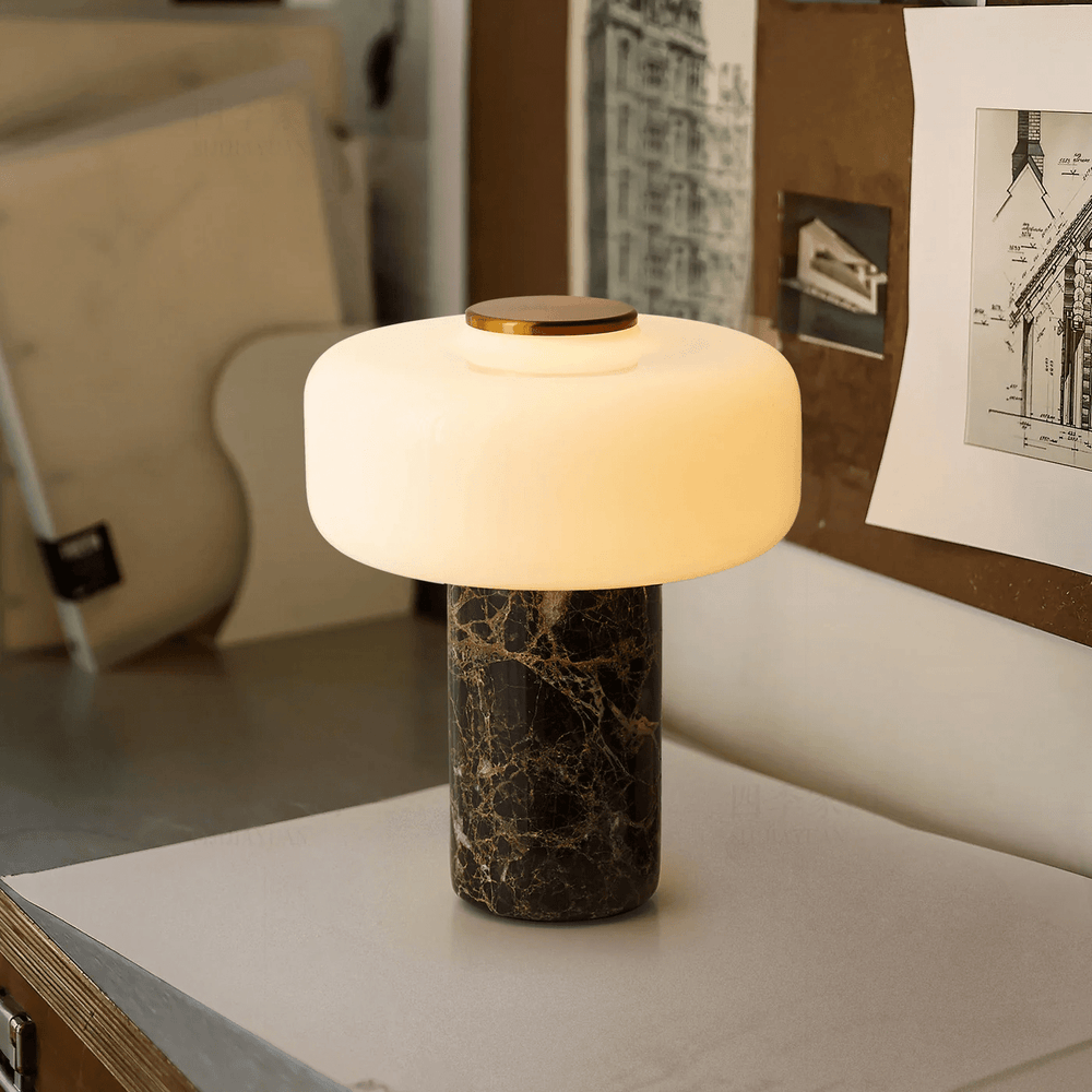Maris Rechargeable Marble Table Lamp - Vakkerlight