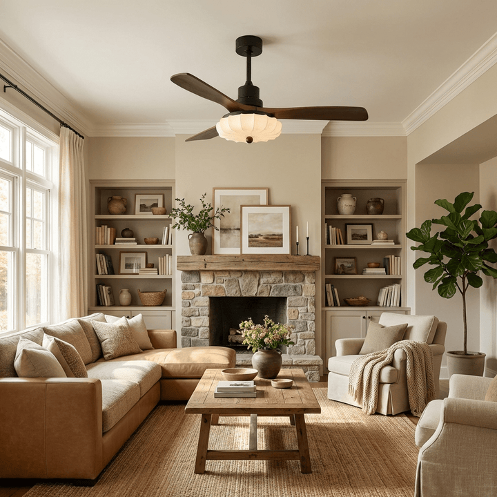 Lotus Bloom Ceiling Fan Light - Vakkerlight