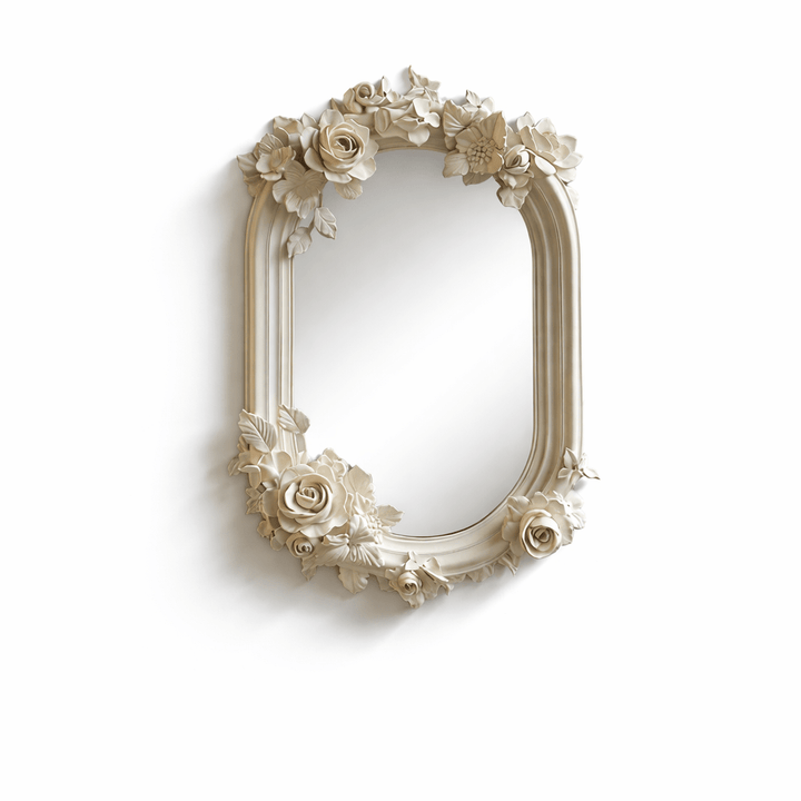 Floral Carve Vanity Mirror - Vakkerlight