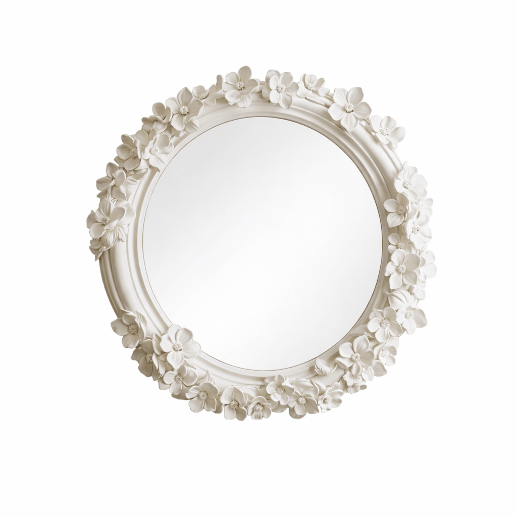 Floral Carve Vanity Mirror - Vakkerlight
