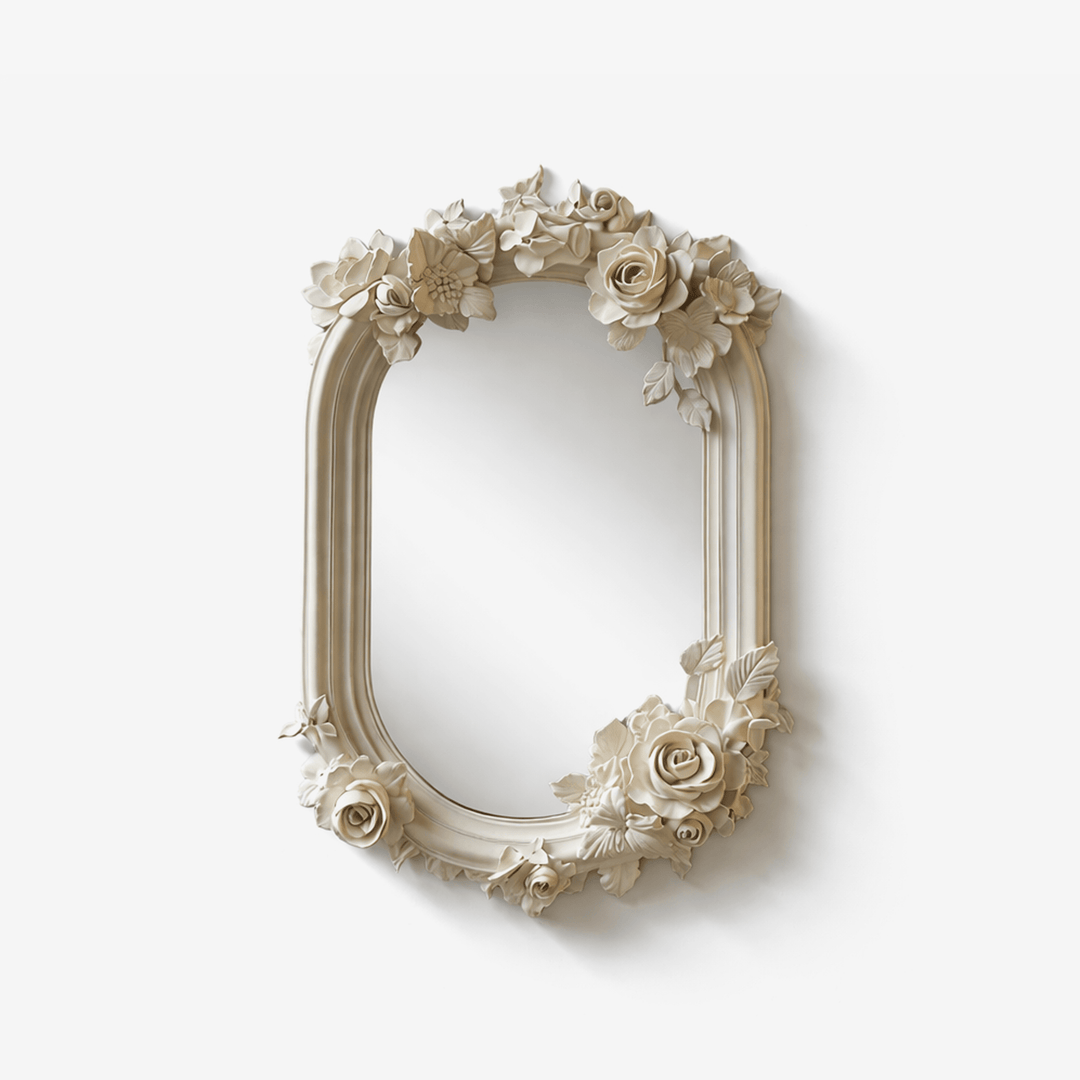 Floral Carve Vanity Mirror - Vakkerlight