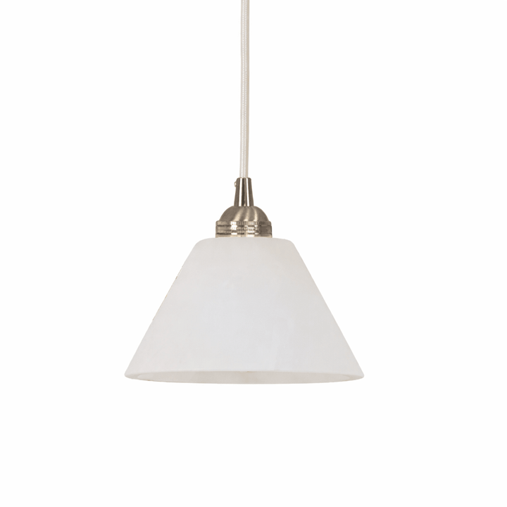 Conical Alabaster Brass Pendant Lamp - Vakkerlight