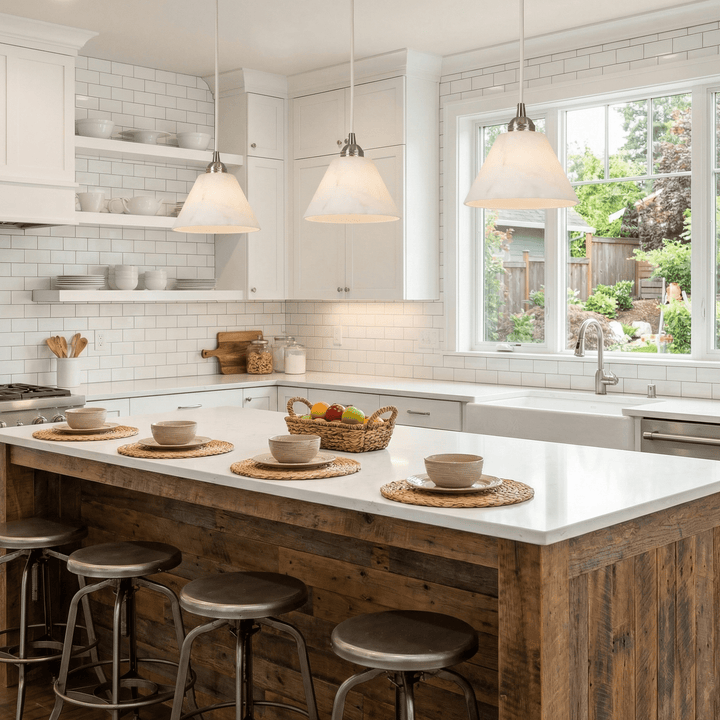 Conical Alabaster Brass Pendant Lamp - Vakkerlight