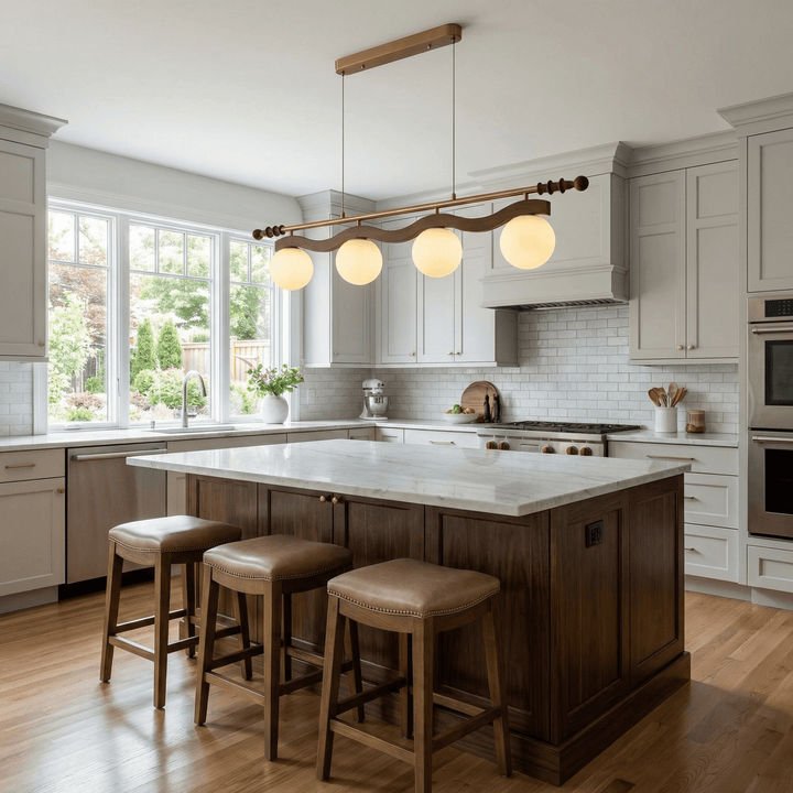 Sinuara Ribbon Globe Linear Chandelier