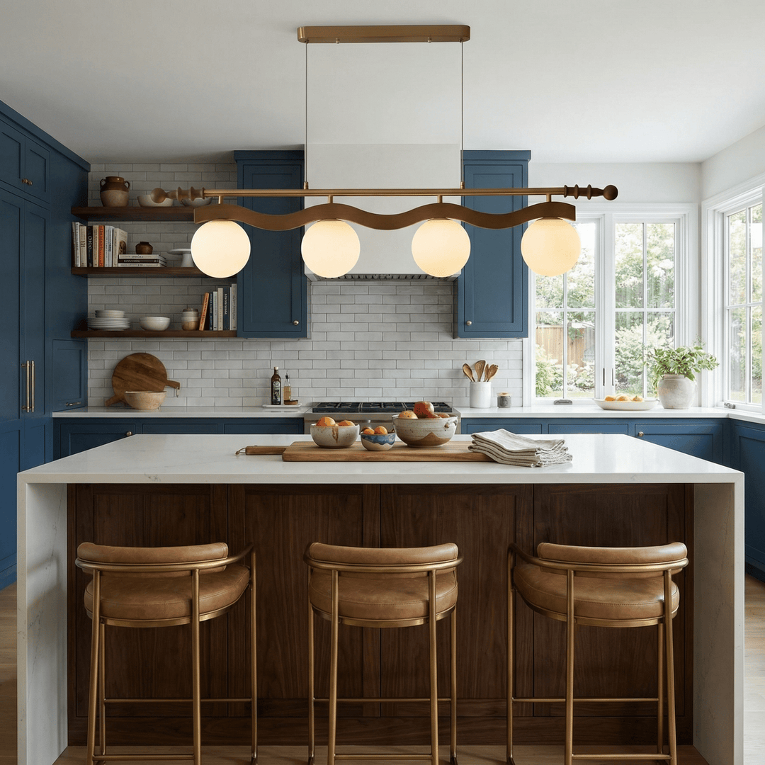 Sinuara Ribbon Globe Linear Chandelier