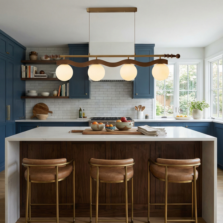 Sinuara Ribbon Globe Linear Chandelier