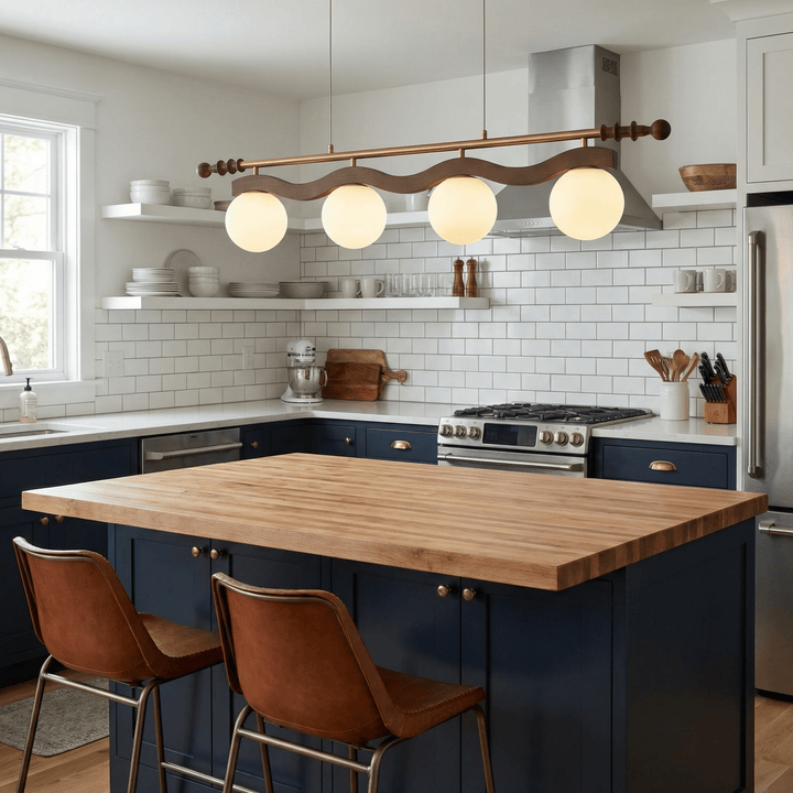 Sinuara Ribbon Globe Linear Chandelier