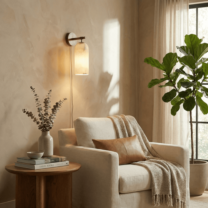 Pillar Alabaster Plug - in Wall Sconce - Vakkerlight