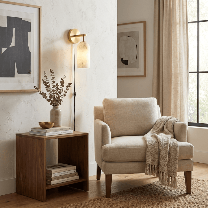 Pillar Alabaster Plug - in Wall Sconce - Vakkerlight