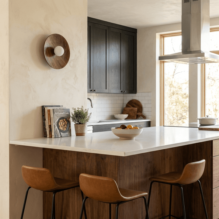 Vireo Wood Disc Wall Light - Vakkerlight