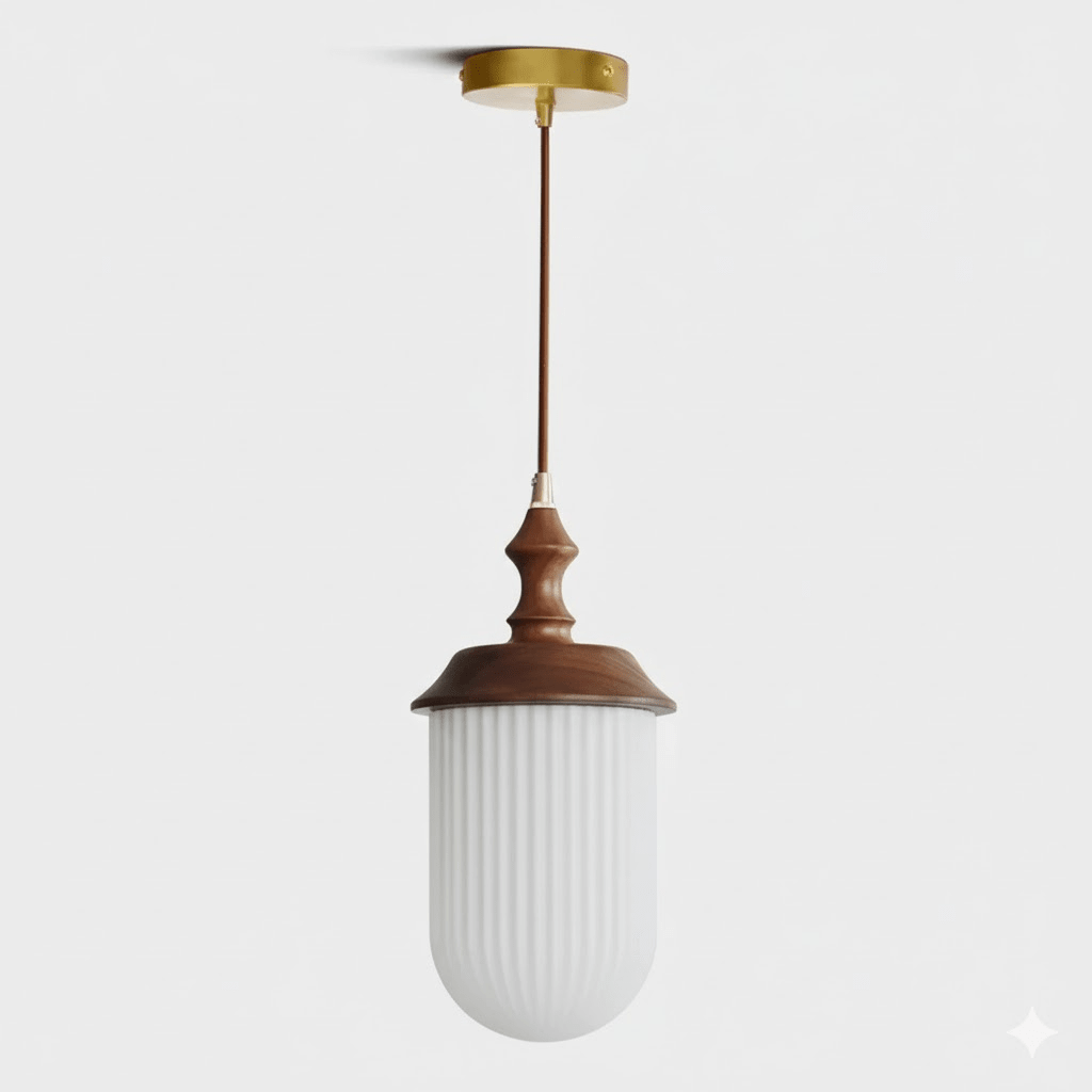 Solas Ribbed Glass Pendant Lamp - Vakkerlight