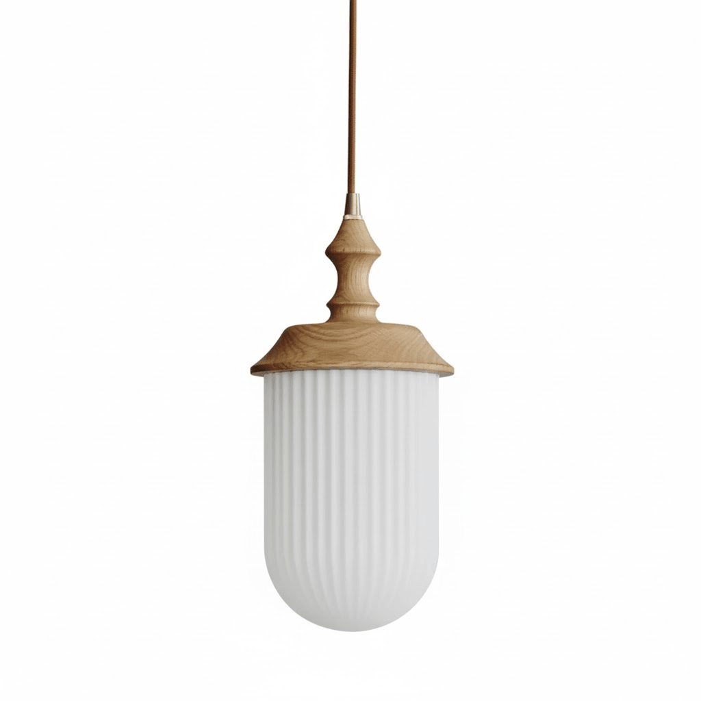 Solas Ribbed Glass Pendant Lamp - Vakkerlight