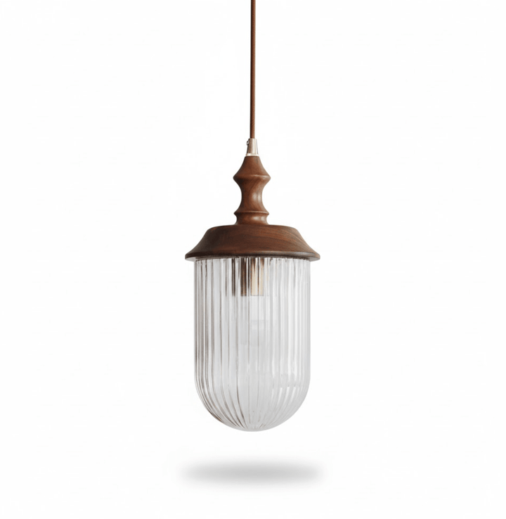 Solas Ribbed Glass Pendant Lamp - Vakkerlight