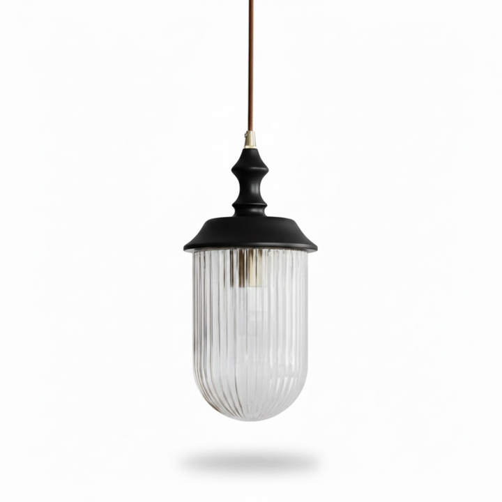 Solas Ribbed Glass Pendant Lamp - Vakkerlight