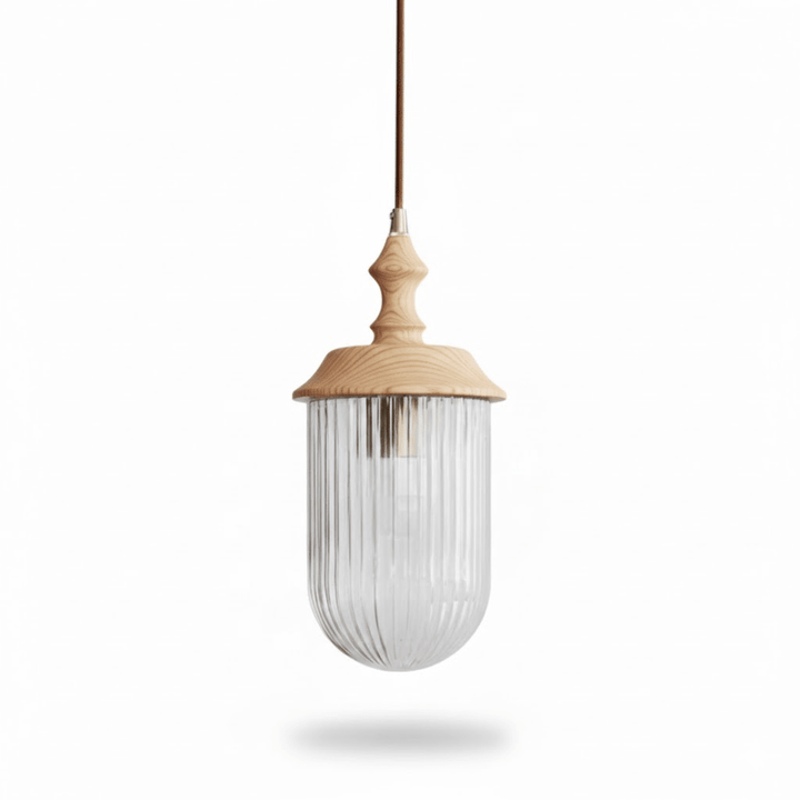 Solas Ribbed Glass Pendant Lamp - Vakkerlight