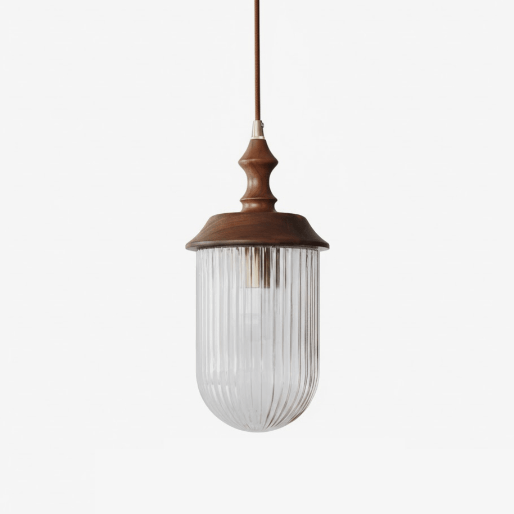 Solas Ribbed Glass Pendant Lamp - Vakkerlight