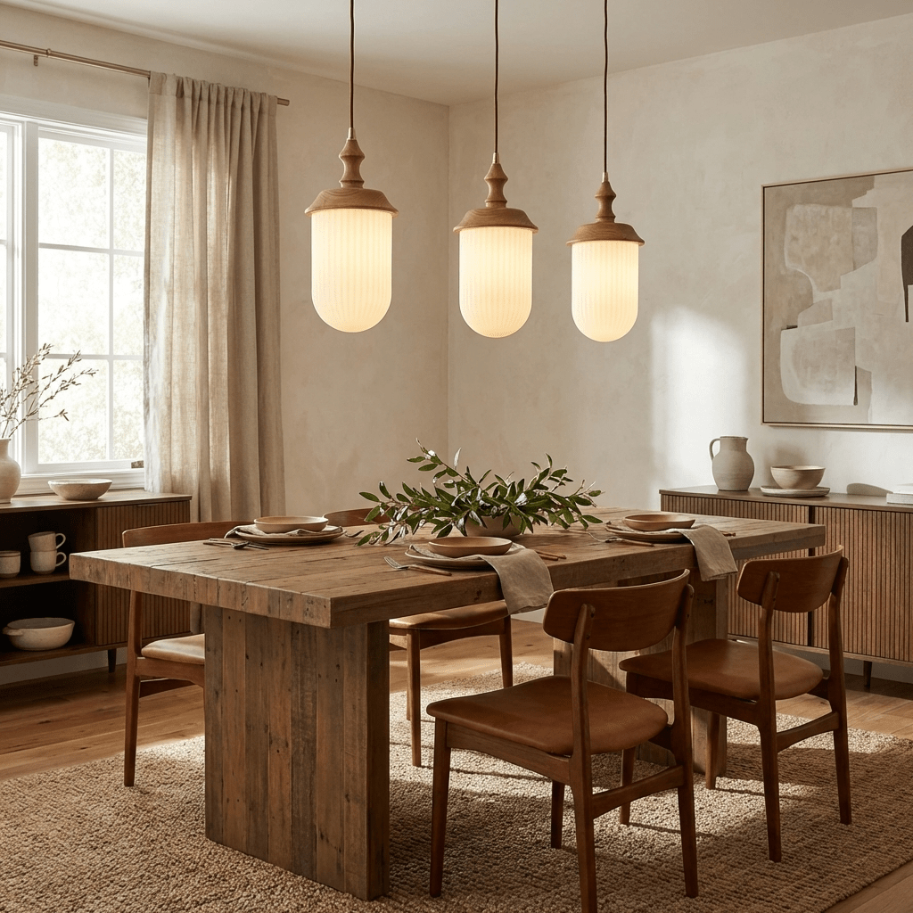 Solas Ribbed Glass Pendant Lamp - Vakkerlight