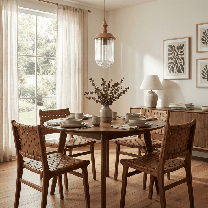 Solas Ribbed Glass Pendant Lamp - Vakkerlight