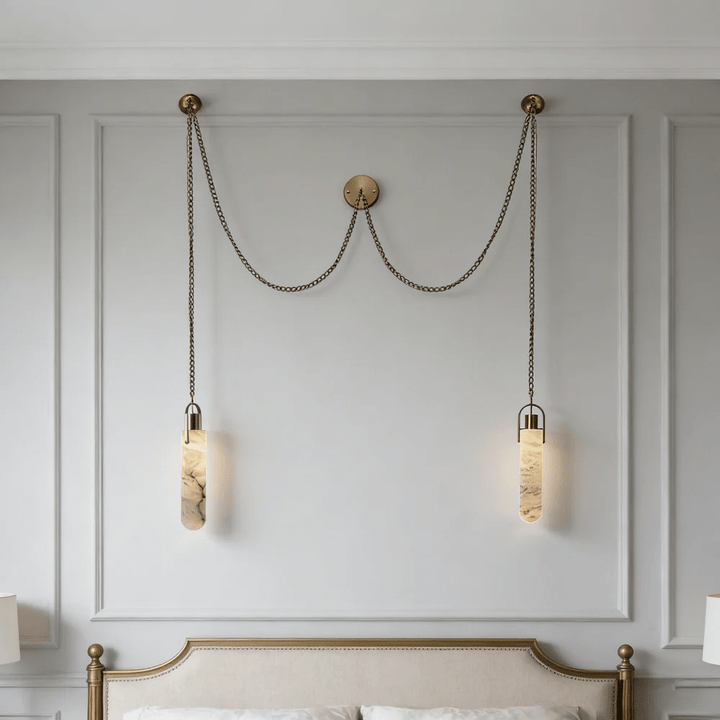 Cylindrical Cluster Alabaster Chandelier - Vakkerlight